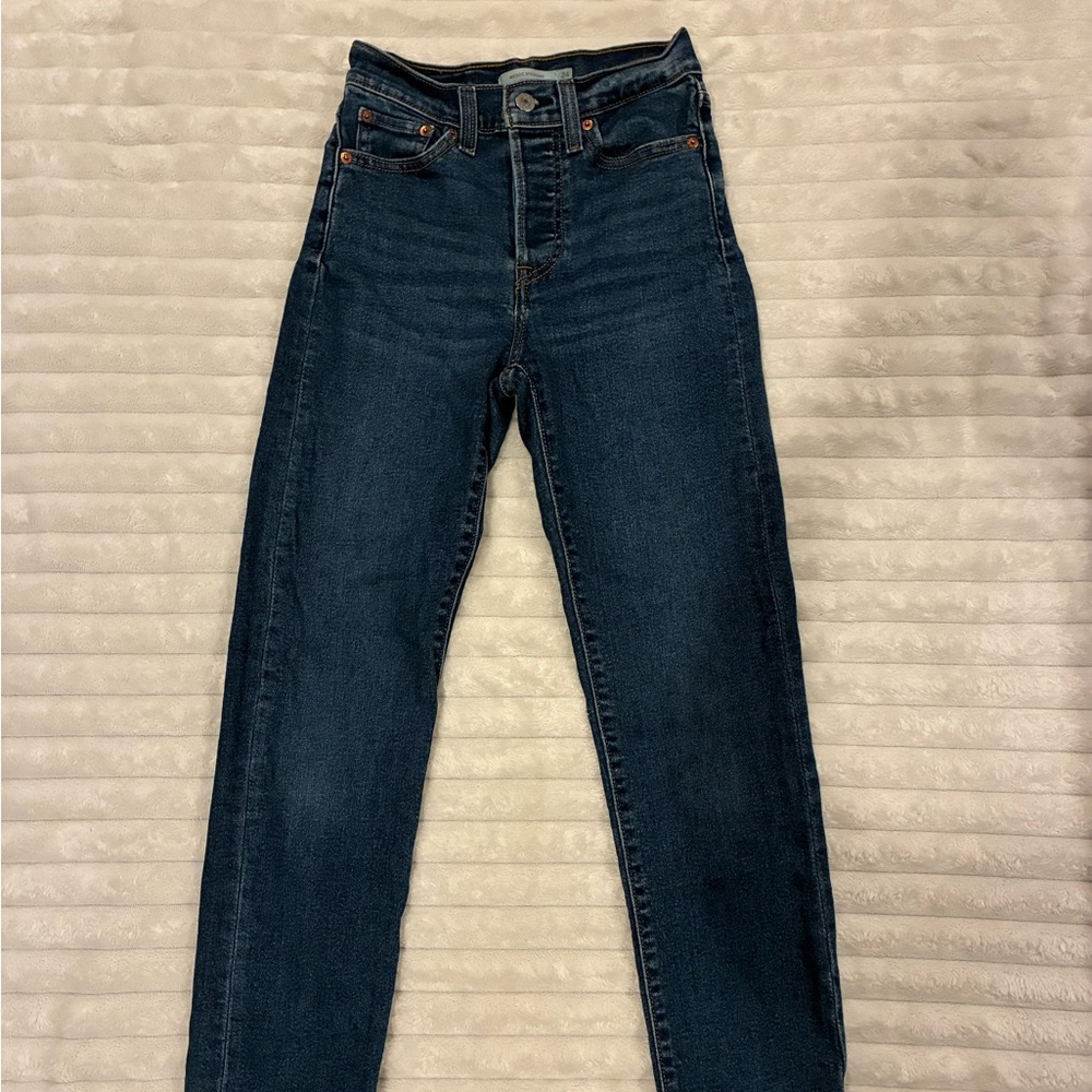 Levi’s Wedgie Straight Dark Blue Denim Jeans